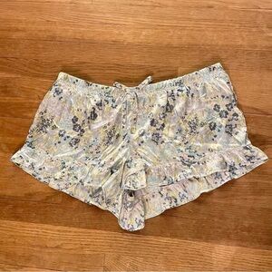 Adore Me casual lounge sleepwear floral flower pajama shorts with bow sz 0X b26